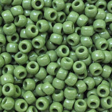 Pony Beads Olive Green Crow Beads Made in USA 6X9Mm Large Hole  