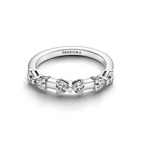 Pandora Timeless Schleife Memoire-Ring Silber Zirkonia GrößE