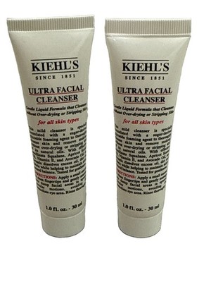 Lot 2 Kiehl's Ultra Facial Cleanser For All Skin Types 30ml/1oz each- 2oz Total