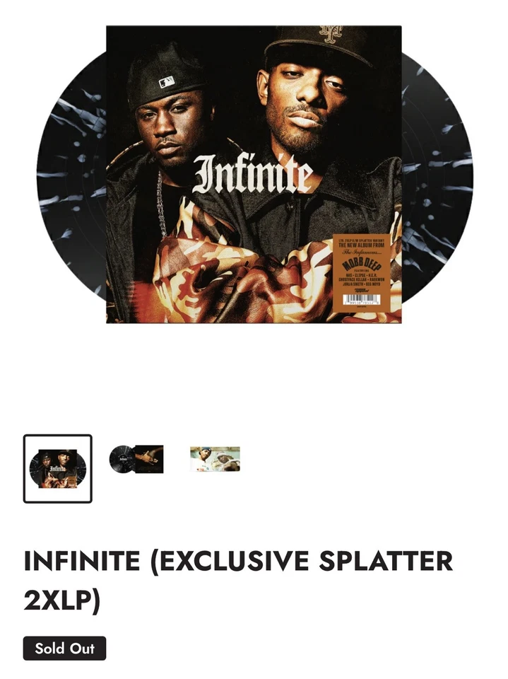 MOBB DEEP Infinite Hand Numbered 39 /500 Splatter Vinyl NEW Sealed  - Image 3 of 4