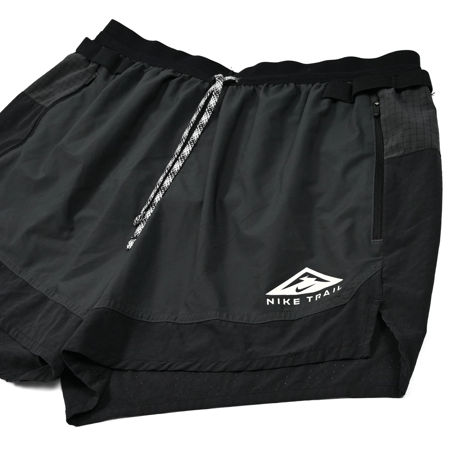NIKE Flex 5" Stride Trail Running Shorts Black Gray Dri-FIT CZ9052-010 Men's XL