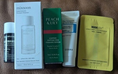 Lot x 5 Korean Travel Size Beauty Skincare Cosrx Peach & Lily Mixsoon Nudestix