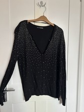 Primark Black Sparkly Cardigan Size 20
