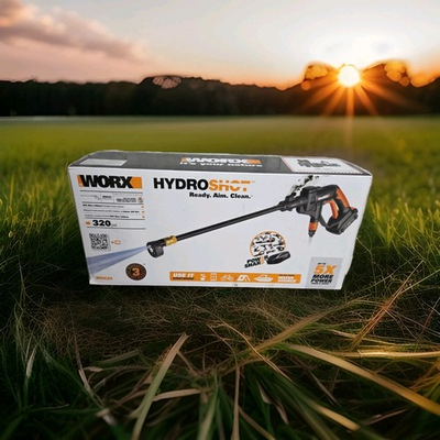 #ad Worx Hydroshot 320 psi Battery 0.5 gpm Portable Power Cleaner Open Box WG625 $94.99