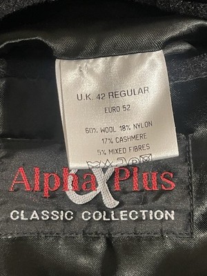 Vantage Alpha&Plus Classic Collection Wool&Cashmere Long Coat Men s U.K-42R 