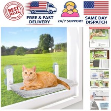 Foldable Cat Hammock Perch for Window with Durable Metal Frame - Ideal for Cats
