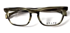 STATE WENTWORTH KHAKI HORN NEW DESIGNER AUTHENTIC EYEGLASSES FRAMES 51-19-140