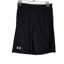 Under Armour Boys Size XL Black White Logo Athletic Shorts