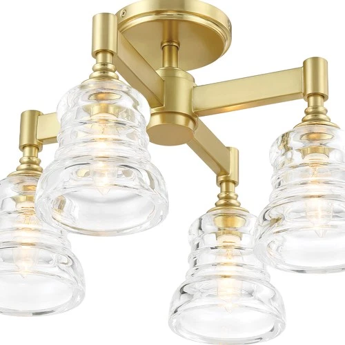 Crystorama Lighting Group GRG-1045 Gregory 4 Light 17"W - Brass - Picture 6 of 10