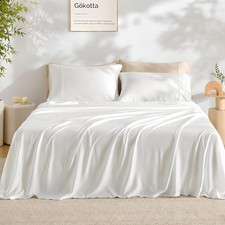 King Size Bed Sheets 6 Piece Set, 100 Rayon Derived from Bamboo, Cooling for