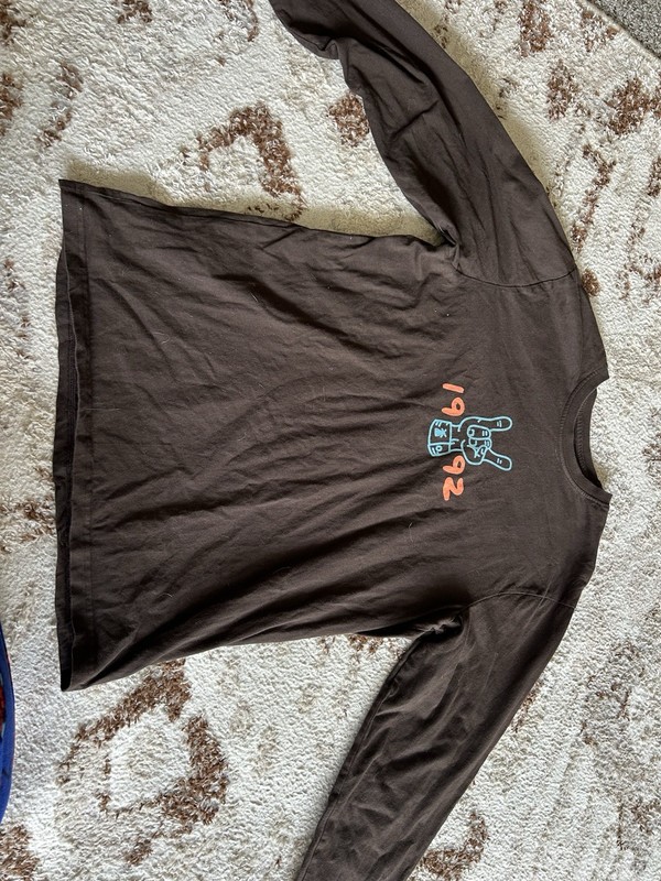 Dutch Bros Coffee Black Long Sleeve Crew Neck Graphic Logo T-Shirt Unisex M
