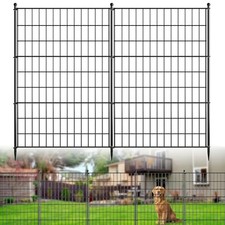 10 Panels Decorative Garden Fence Animal Barrier Heavy Duty No Dig Dog Fence