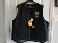 MEN'S CARHARTT 0V-4394-M DUCK WASH SHERPA LINED ZIP VEST SIZE 2 XL LOGO NEW/TAGS