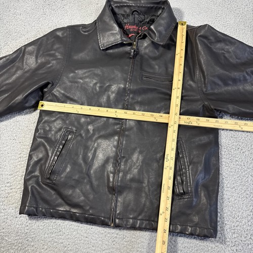 Giacca donna Hawke & Co Outfitter pelle stile Detroit 18/20 marrone invecchiato - Foto 5 di 10