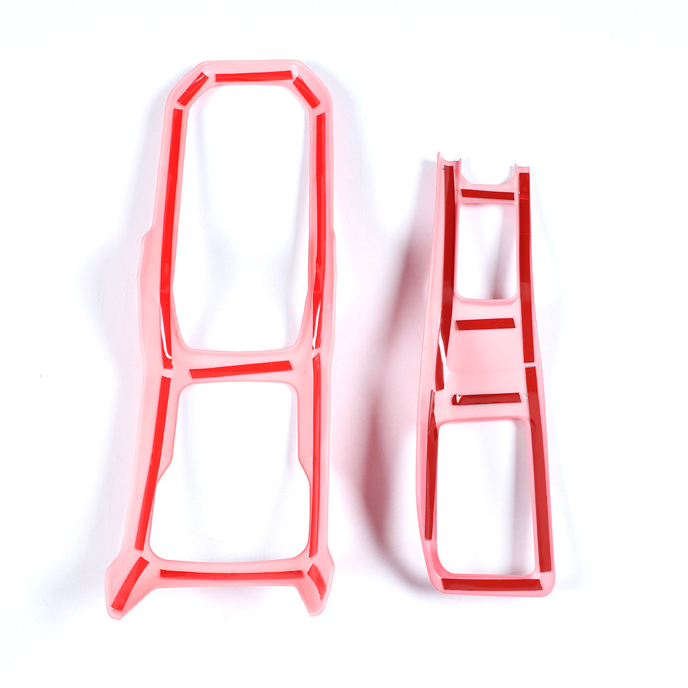 2pcs Pink Left & Right Gear Shift Panel Cover Trim for Jeep Wrangler JL JT 2018+
