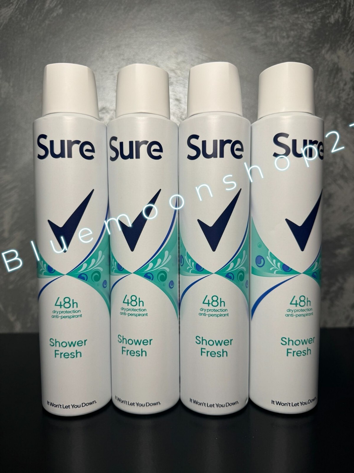 4 x 200ml Sure Shower Fresh Antiperspirant Deodorant Spray