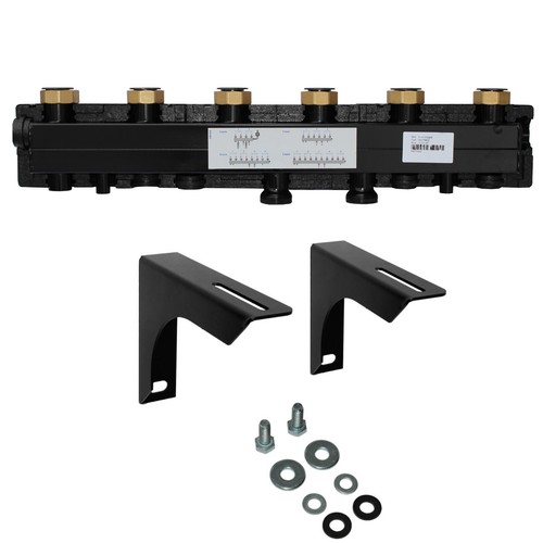 ENVIRON Verteilerbalken DN25 Für 3 Pumpengruppen - Mit Wandhalterung