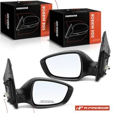 2x Black Heated Manual-Folding Powered Mirror L & R for Hyundai Elantra GT 13-17