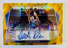 Isaiah Rider 2023-24 Panini Spectra Sky High Gold Autograph Auto /10