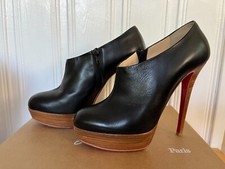 CHRISTIAN LOUBOUTIN Moulage 140 tacco vitello/cuoio nero/beige 40,5