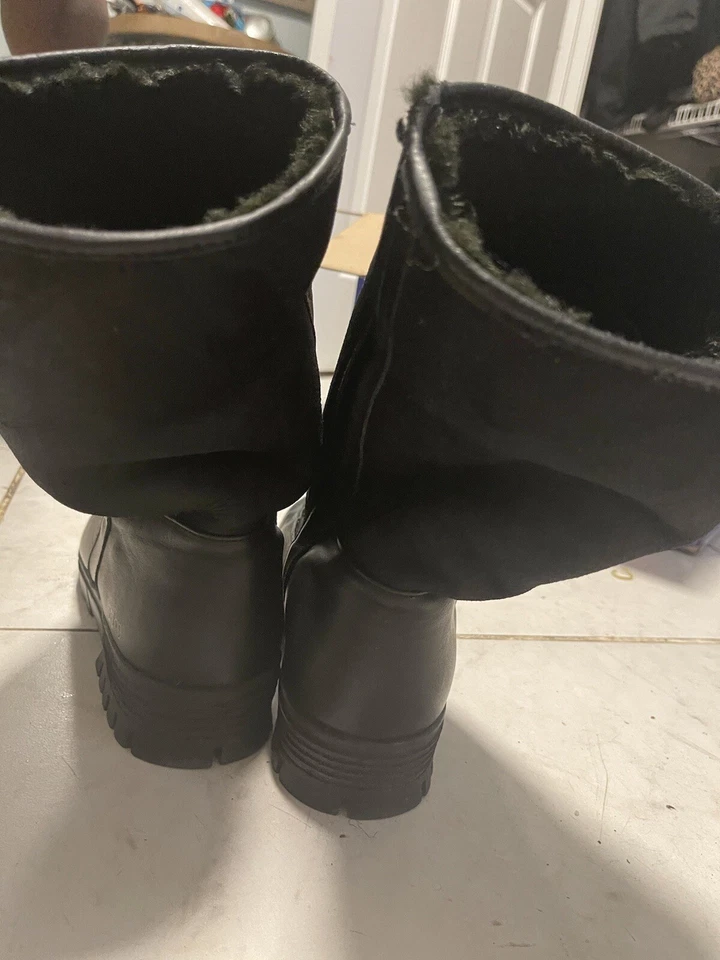 Botas de media pantorrilla de cuero negras Arche para mujer talla 9,5 (41) Foto 3 de 4