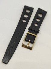 Cinturino/Fibbia ORIGINALE Tissot Rally Nero 70s