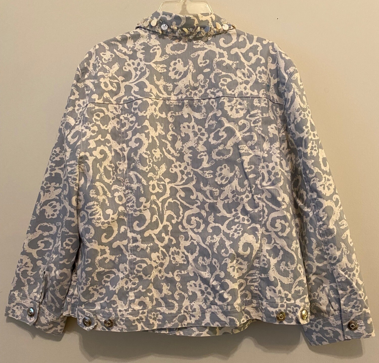 Ruby Rd. Light Blue White Jacket Button Closures … - image 2