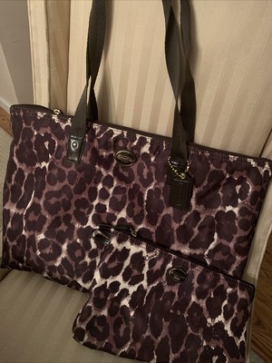 leopard print coach purse