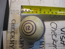 VINTAGE 12 DOUBLE CIRCLE BILLIARD BALL VERY OLD AND FAIR CONDITION