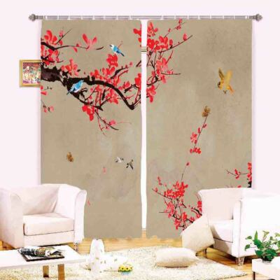 Flow Mottle Light Sky 3D Curtain Blockout Photo Printing Curtains Drape Fabric