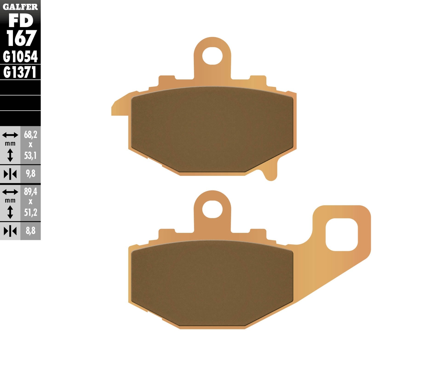 Plaquettes KH192 Sintered Metallic pour rouler sous la pluie en sécurité