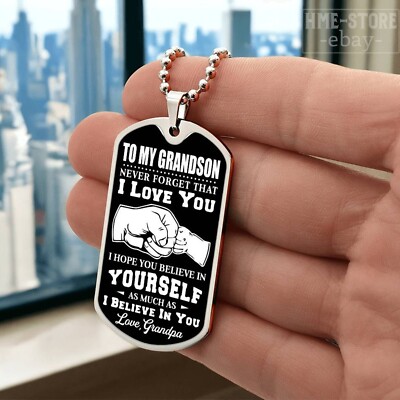 Gifts For Grandson Grandma Necklace LAICAIW Grandson Necklace Love