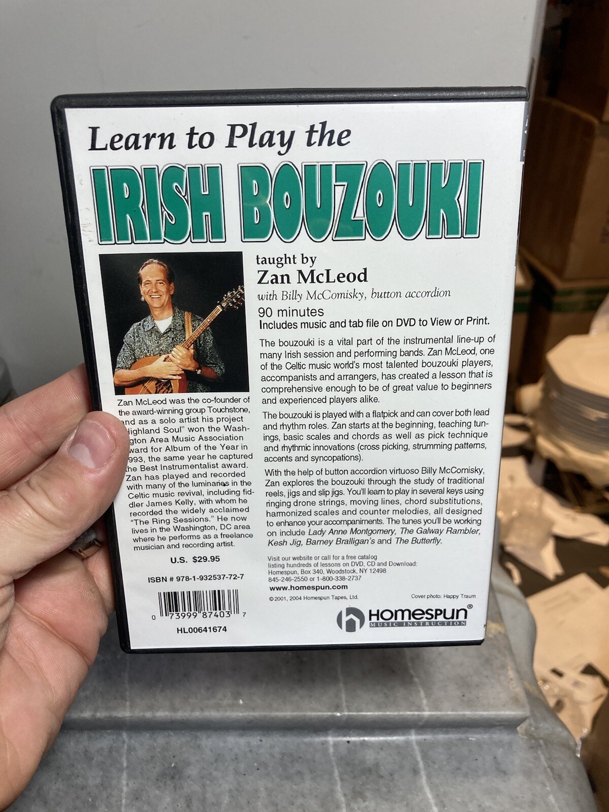 Learn To Play The Irish Bouzouki Dvd Zan McLeod Homespun eBay