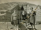 #53479 MYCENAE Greece 1960. Two women & a man to the archaeological site. Photo