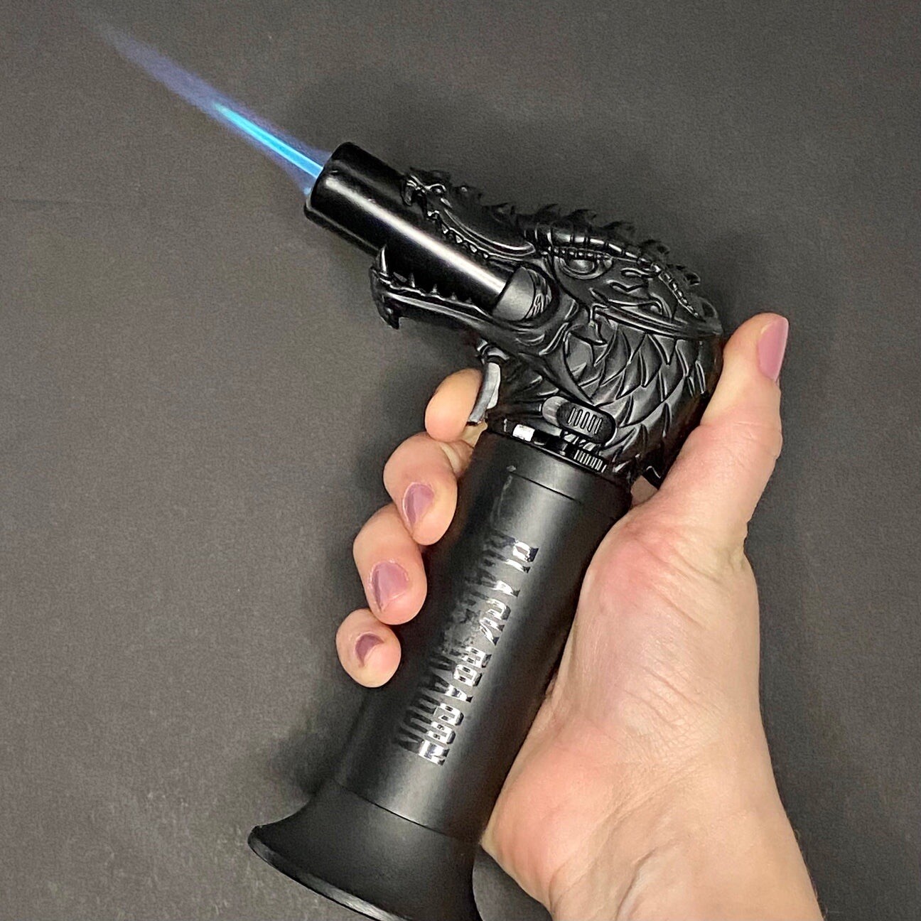 Refillable butane Black Dragon Jet Torch Pistol Windproof Lighter