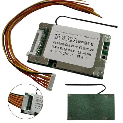 10S 36V 30A Li-Ionzelle 18650 Batterieschutz BMS-PCB-Brett mit Balancen-Funktion