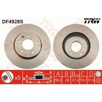 TRW 2X Bremsscheibe Vorne 295 BelüFtet FüR Opel Antara L07 Chevrolet