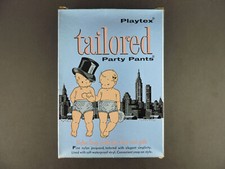 Vintage 1950s Playtex Baby Party Pants Blue Mid Century Diaper Cover NOS