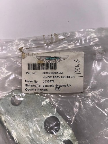 Aston Martin Hinges Assy Hood PAIR LH & RH 6G33-16801-AA / 6G33-16800-AA - Picture 5 of 10