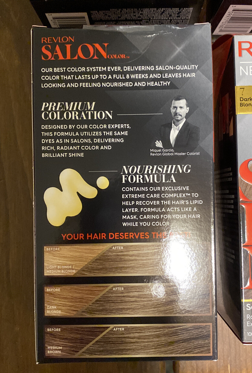 (4) Revlon Salon Color 7 Dark Blonde Color Booster Kit For Week 3 And 6