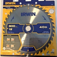 LOT OF 4 NEW FACTORY SEALED IRWIN 12" 40D CARBIDE TIPPED CIRCULAR SAW BLADE
