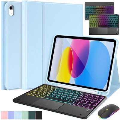 Bluetooth Tastatur Hülle mit Maus für iPad 11/10/9/8/7/6th Gen Air M3/6/5/4 Pro