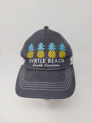 Myrtle Beach South Carolina Pineapples Logo Snapback Hat Adjustable Cap