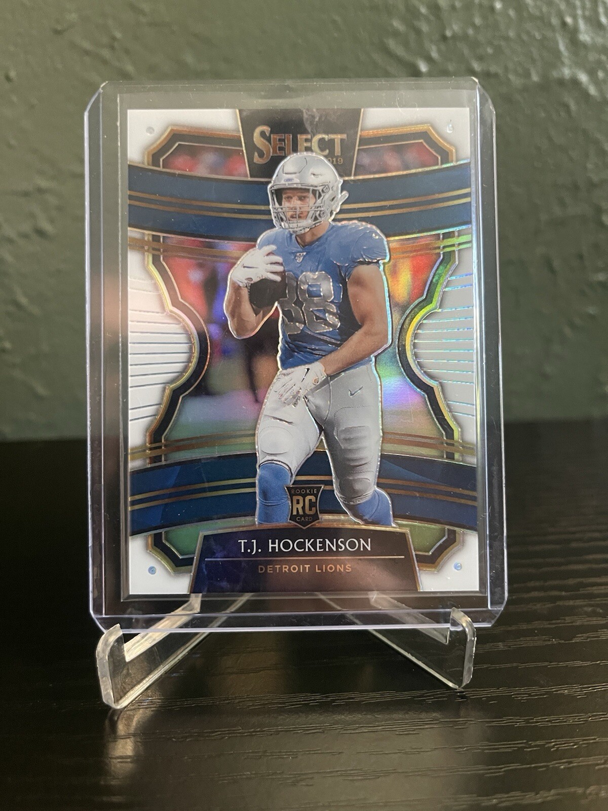 2019 Panini Select - Concourse White Prizm #38 T.J. Hockenson /35 (RC)