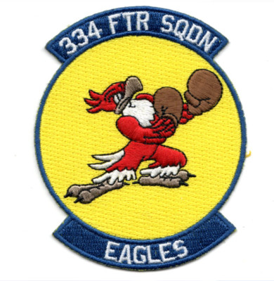 3.75'' AIR FORCE 334TH FIGHTER SQUADRON EAGLES EMBROIDERED PATCH