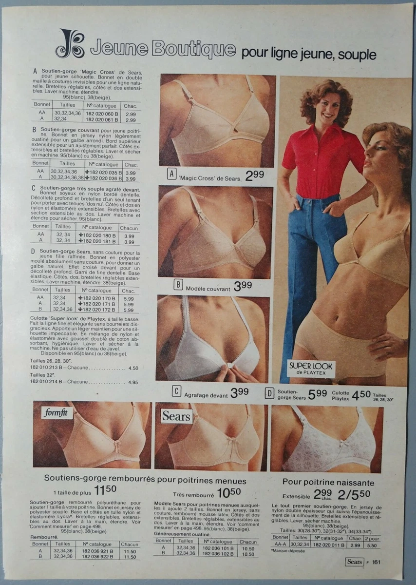 70's Vintage PAPER PRINT AD women fashion lingerie underwear clipping