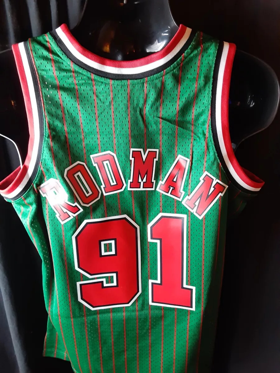Mitchell & Ness Chicago Bulls #91 Dennis Rodman black/red Swingman Jersey