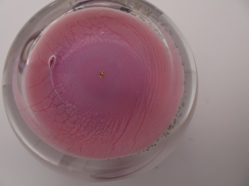 Charles Kaziun Jr Glass Miniature Millefiori FACETED Pink Gold Dust Paperweight - Picture 11 of 13