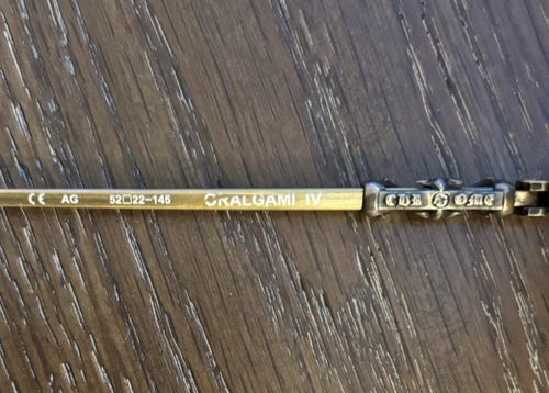 Authentic CHROME HEARTS ORALGAMI Sunglasses-great condition- gold- 50□22-145 - Picture 4 of 5