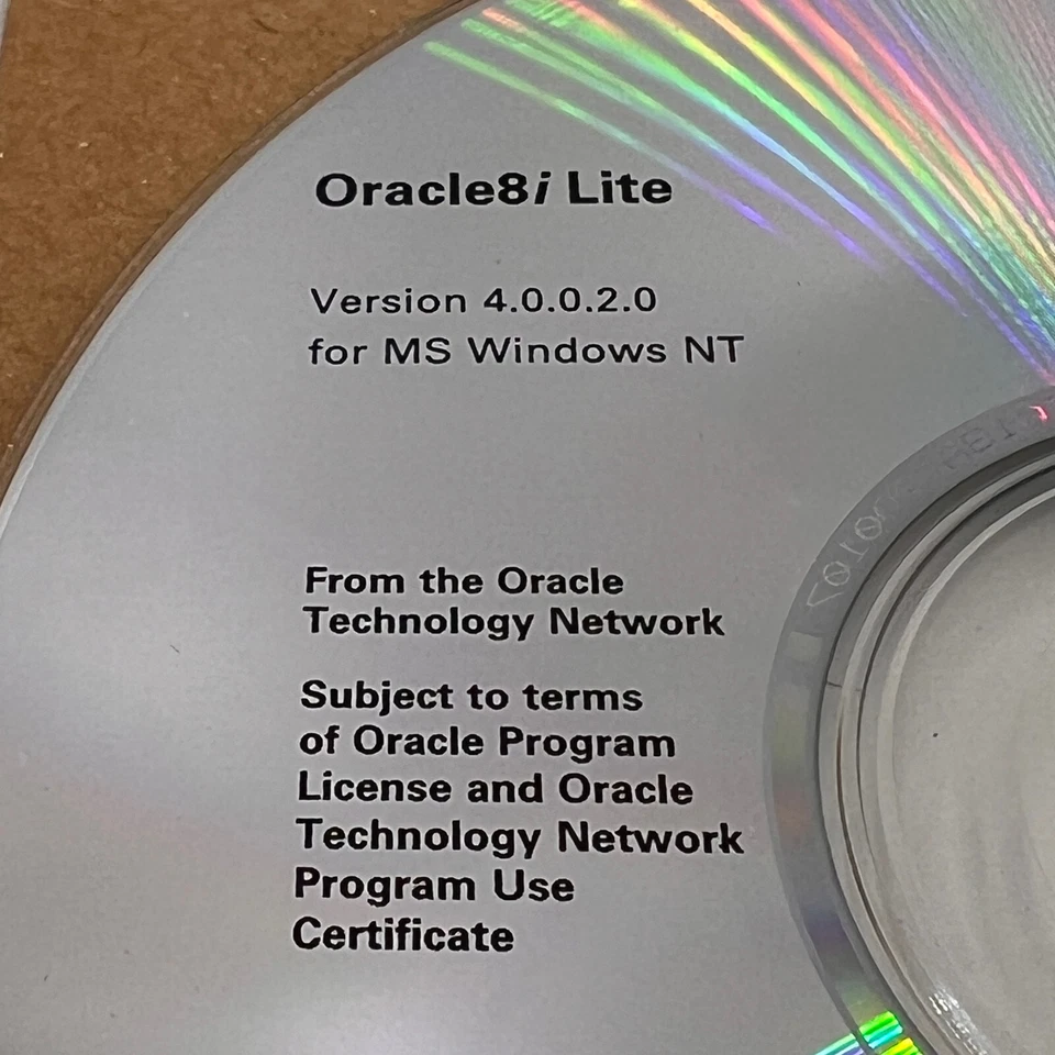 Oracle Oracle8i Lite CD 4.0.0.2.0 MS Windows NT C13458-02 Software - Image 3 of 4